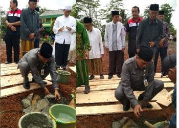 Kakankemenag Meletakkan Batu Pertama Pembangunan Masjid Wakaf