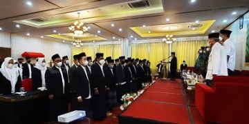 FKDT kecamatan se Kabupaten Dilantik, Kepala Kemenag minta FKDT Perkuat Soliditas Organisasi