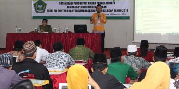 OPERATOR EMIS KEAGAMAAN IKUTI SOSIALISASI PENGUATAN PENGOLAH DATA