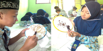 SISWA MTsN KAWUNGANTEN TRAINING MEMBATIK