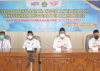 Rapat evaluasi Anggaran Triwulan III tahun 2021, Realisasi Serapan Capai 75 persen lebih
