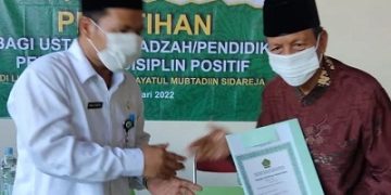 Implementasi Program Pesantren Ramah Anak, Kankemenag Cilacap melaksanakan Kegiatan Pembukaan Pelatihan Penerapan Disiplin Positif di Pondok Pesantren