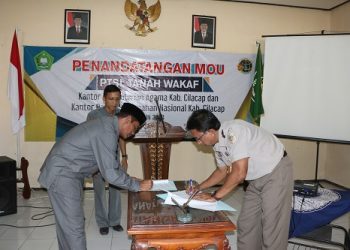 Percepat Pensertifikatan Tanah Wakaf, Kemenag Cilacap MoU Dengan BPN
