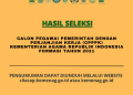 Hasil Seleksi Calon Pegawai Pemerintah Dengan Perjanjian Kerja (CPPPK) Kementerian Agama Formasi Tahun 2021.