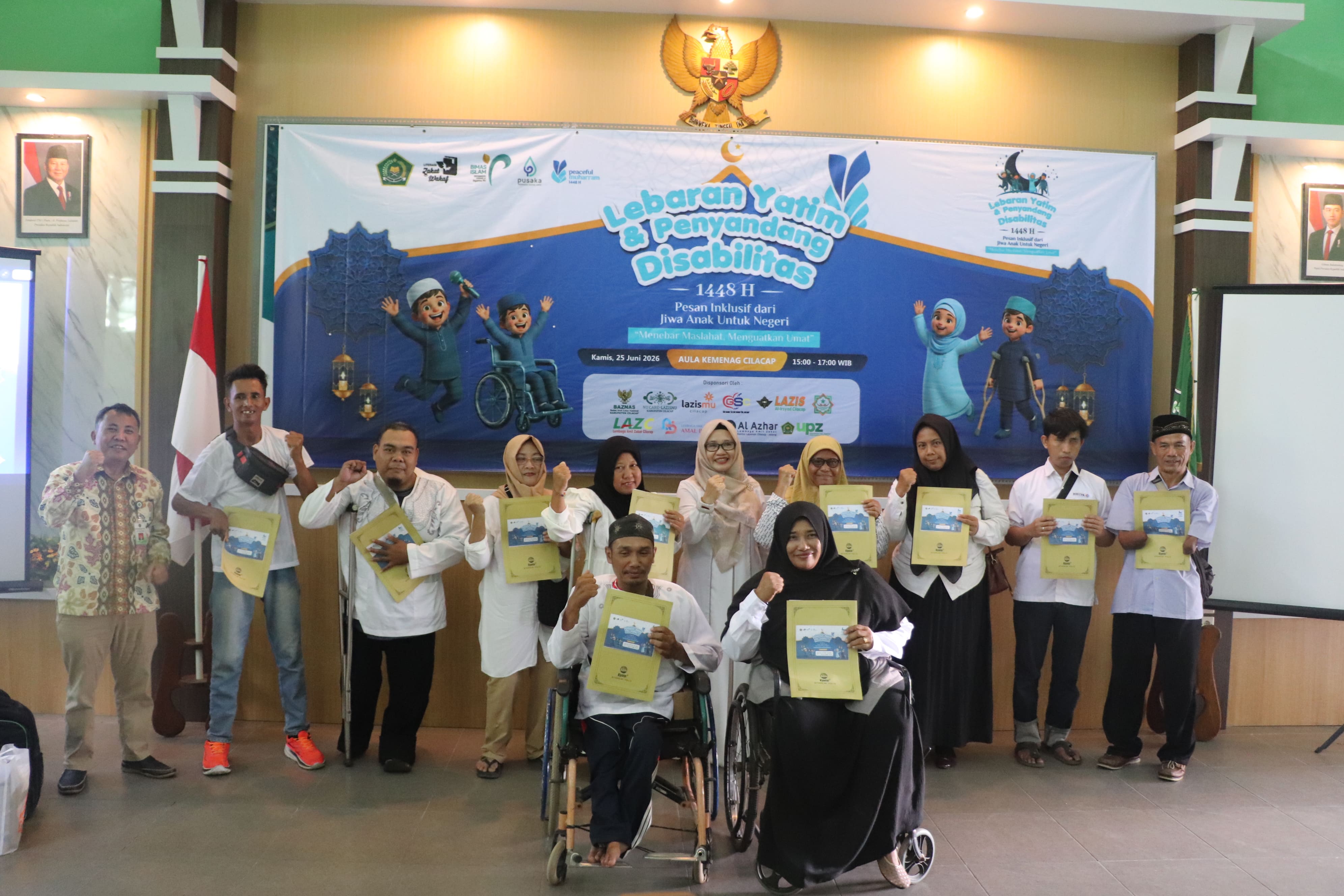 Peaceful Muharram, Kemenag Cilacap Salurkan Bantuan Untuk Anak Yatim dan Difabel